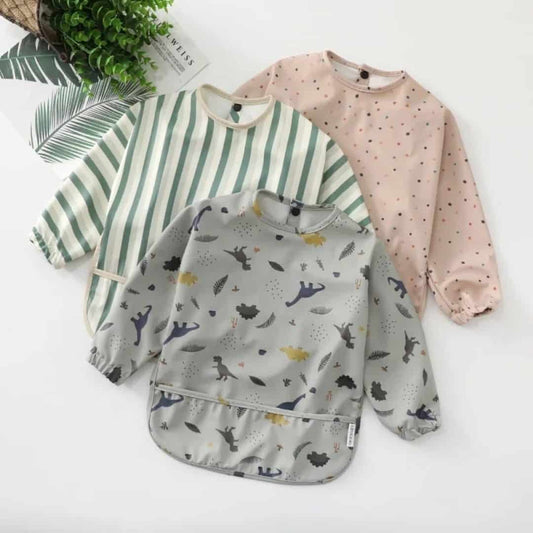 Signature Smock Bib - Waterproof Long Sleeve Baby Bib for Weaning & Play (6-24 Months)