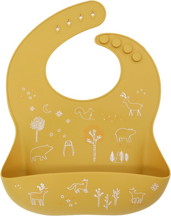 Zaira Silicone Bib - Waterproof Baby Bib with Deep Catch Pocket (6+ Months)