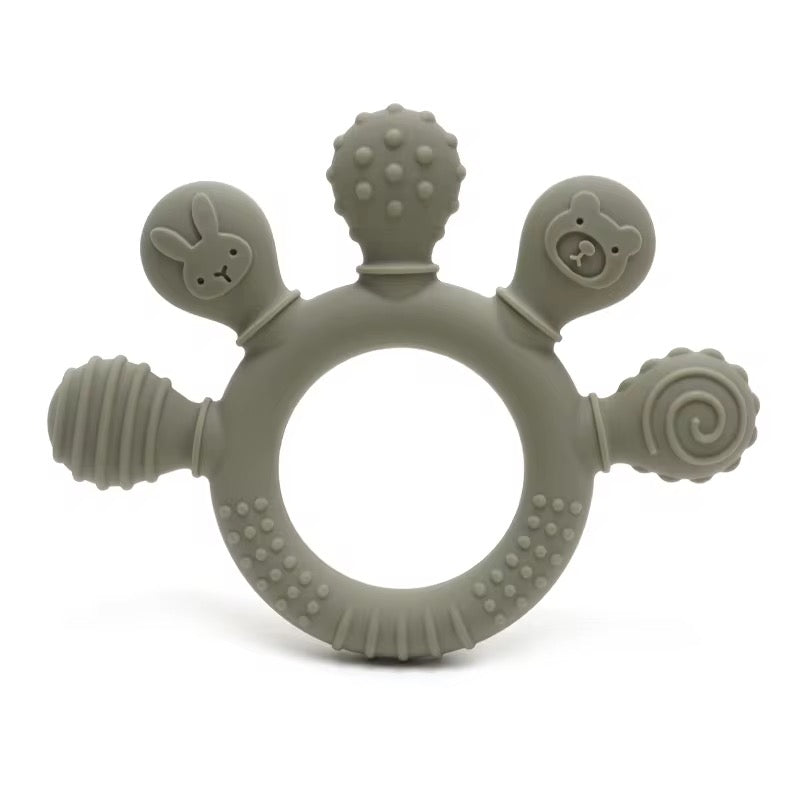 Palm Silicone Teether – Soft Grip Baby Teething Toy