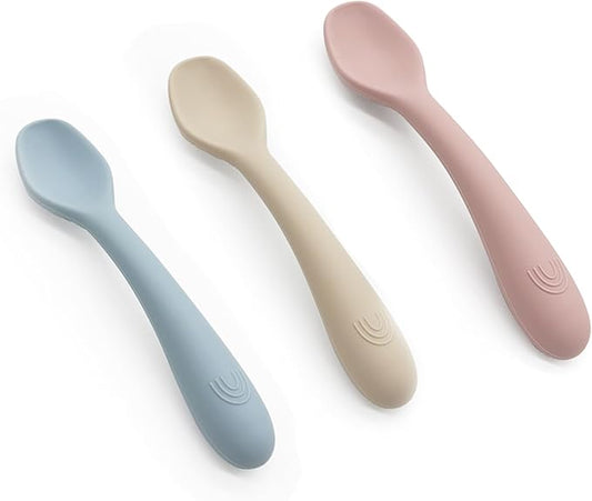Zaira Silicone Baby Spoons - Soft-Tip First Feeding Spoons for Weaning (6+ Months)