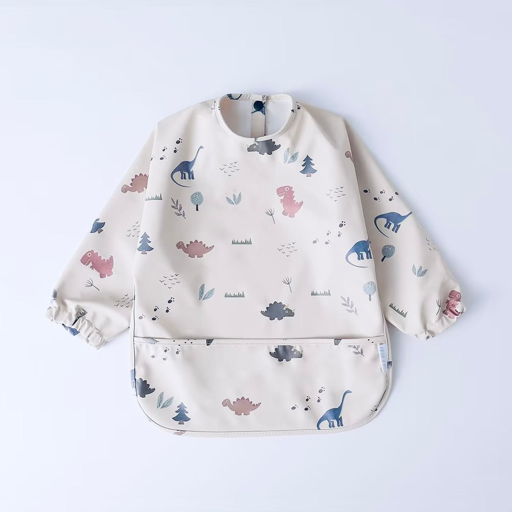Long Sleeve Waterproof Full Coverage Baby Bib (0-6M & 7-12M)