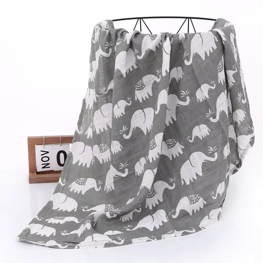 Soft Muslin Baby Swaddles - Extra Large 110x110cm Breathable Cotton