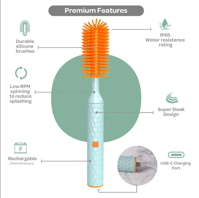 Sparkle Spin Electric Bottle Cleaning Brush