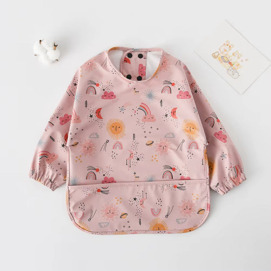 Long Sleeve Waterproof Full Coverage Baby Bib (0-6M & 7-12M)