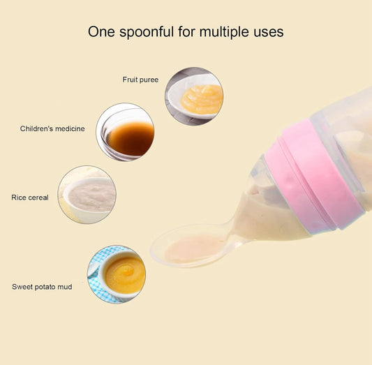 Silicone Squeeze Feeding Spoon