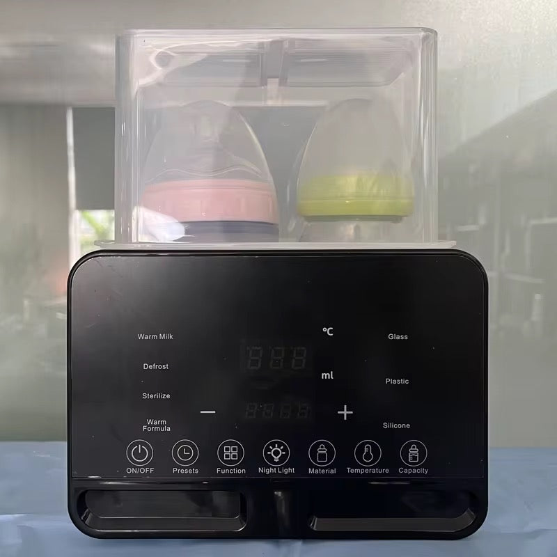 Premium Dual Bottle Warmer & Sterilizer - 4-in-1 Smart Warmer with Night Light