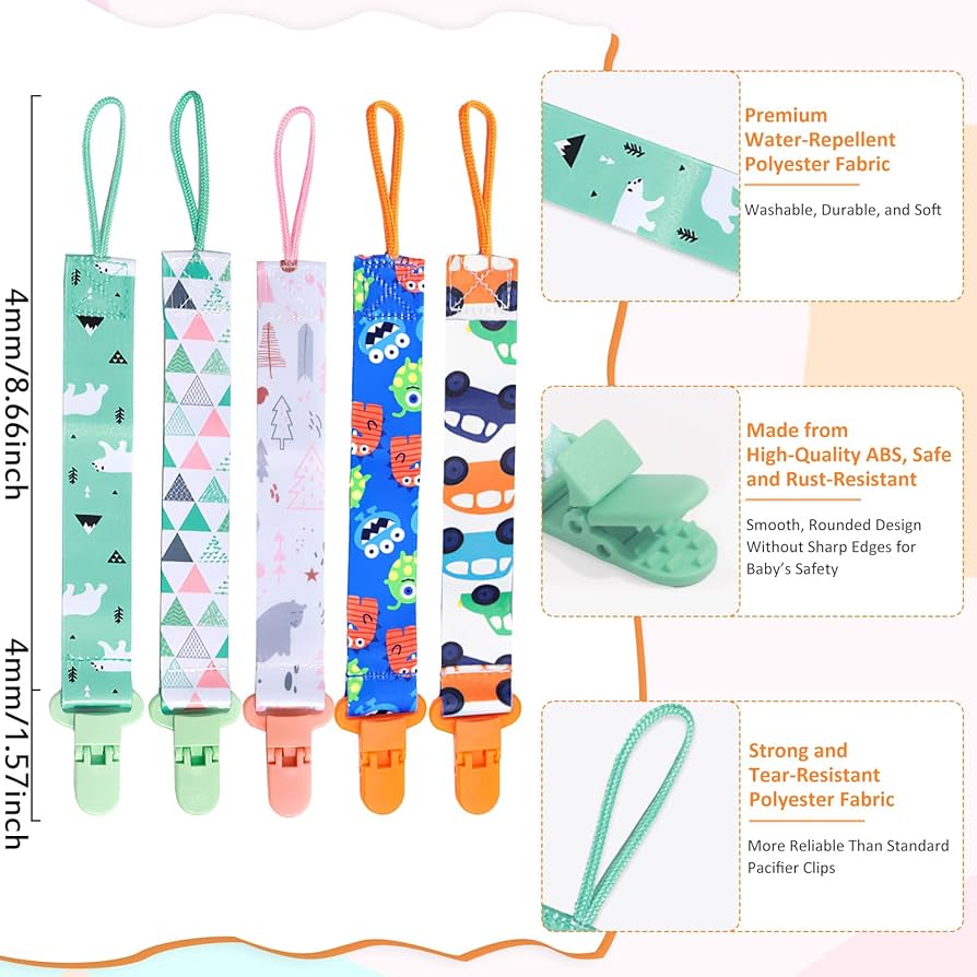 Pacifier Holder Clip Lanyard