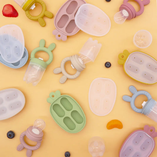 2-in-1 Ice Mold Teether & Feeder - Freezable Baby Teether with Food Holder