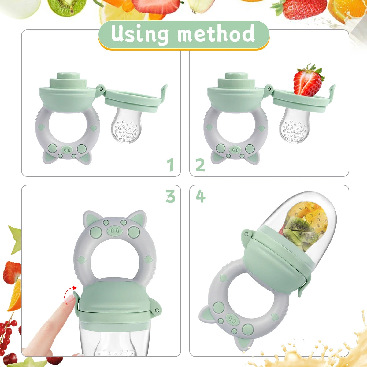 Piglet Silicone Fruit Feeder