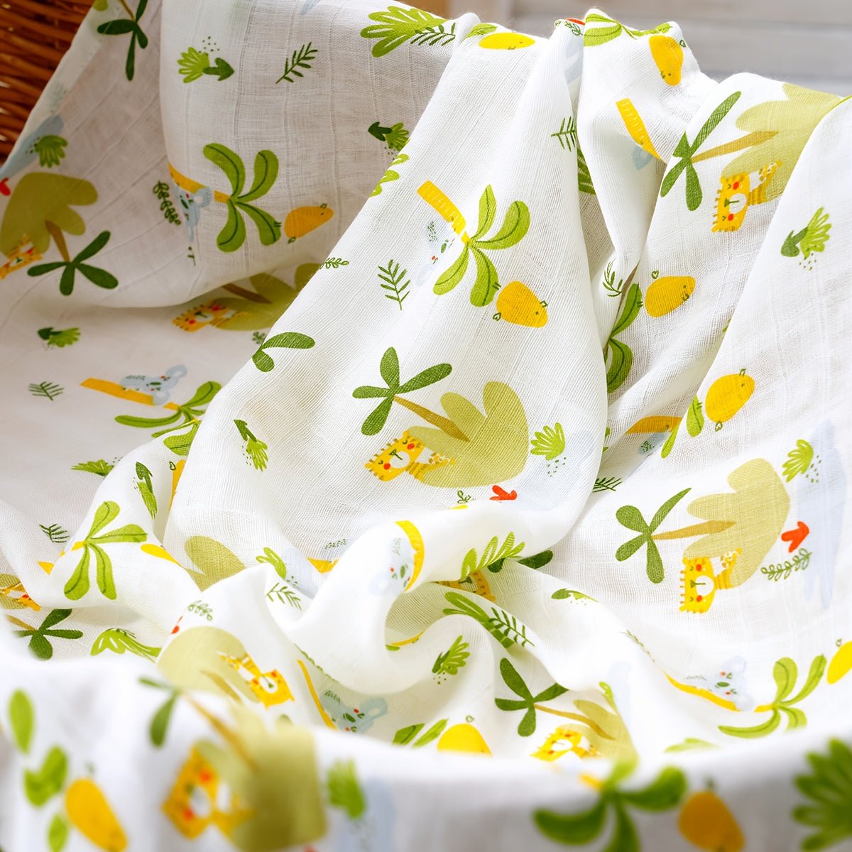 Soft Muslin Baby Swaddles - Extra Large 110x110cm Breathable Cotton