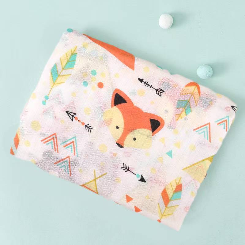 Soft Muslin Baby Swaddles - Extra Large 110x110cm Breathable Cotton