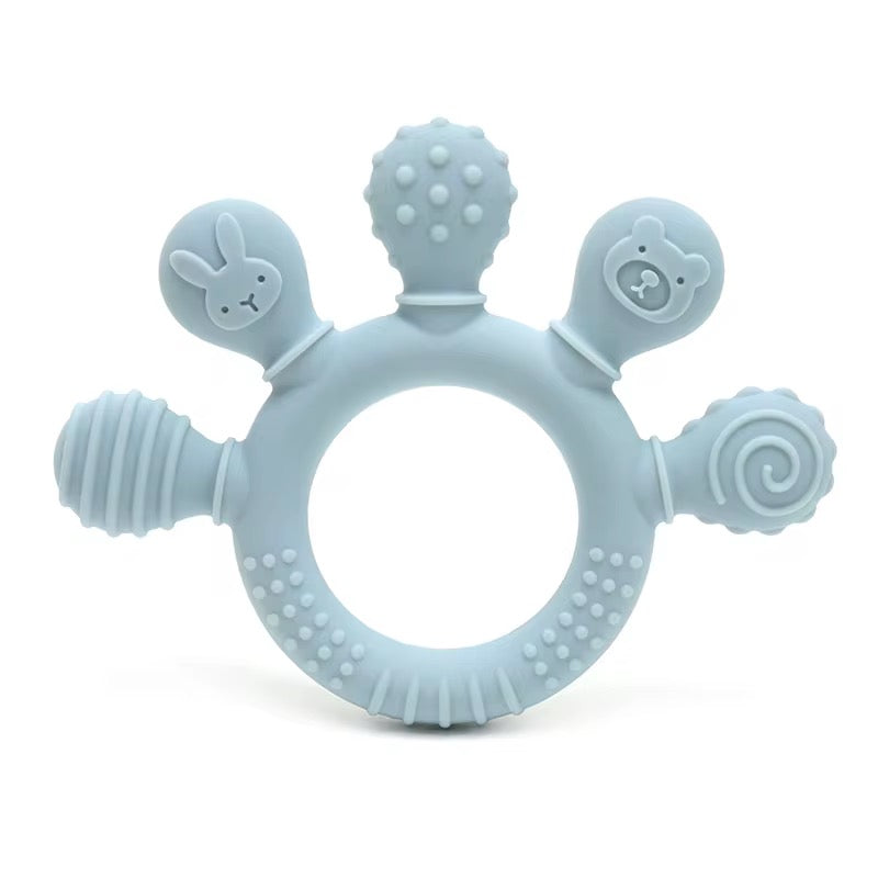 Palm Silicone Teether – Soft Grip Baby Teething Toy