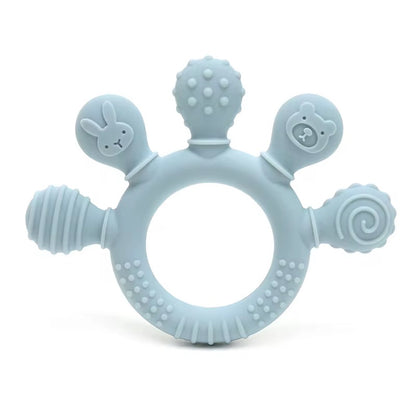 Palm Silicone Teether – Soft Grip Baby Teething Toy