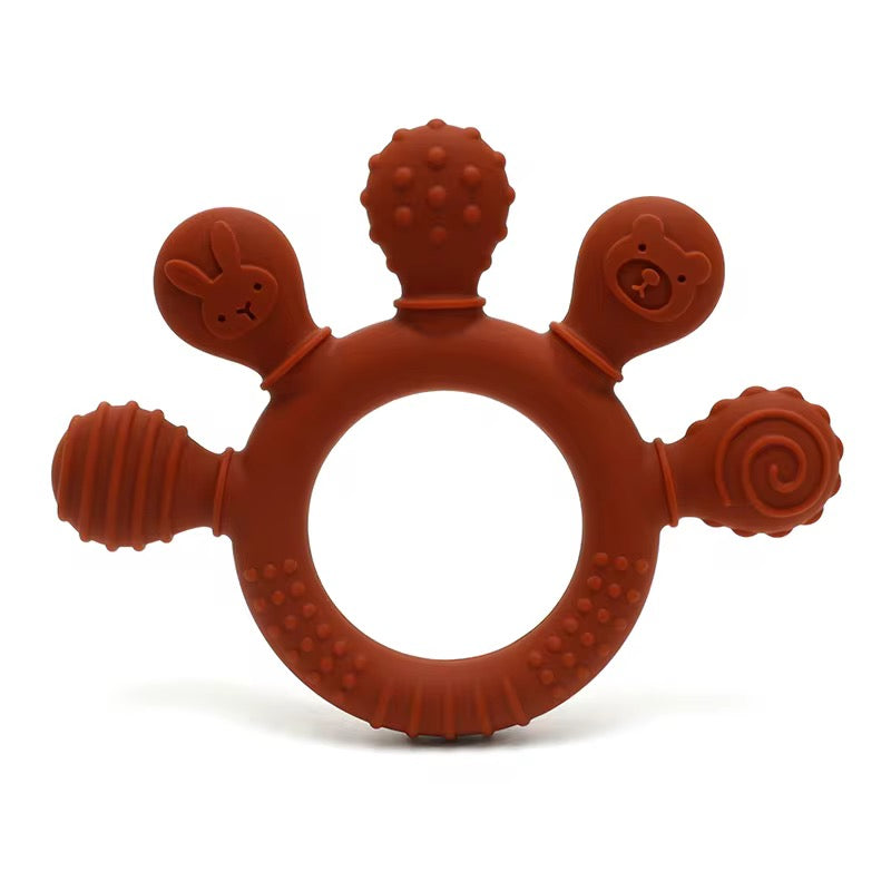 Palm Silicone Teether – Soft Grip Baby Teething Toy