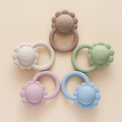 Silicone Rattle Teether – 2-in-1 Baby Teething Toy with Rattle