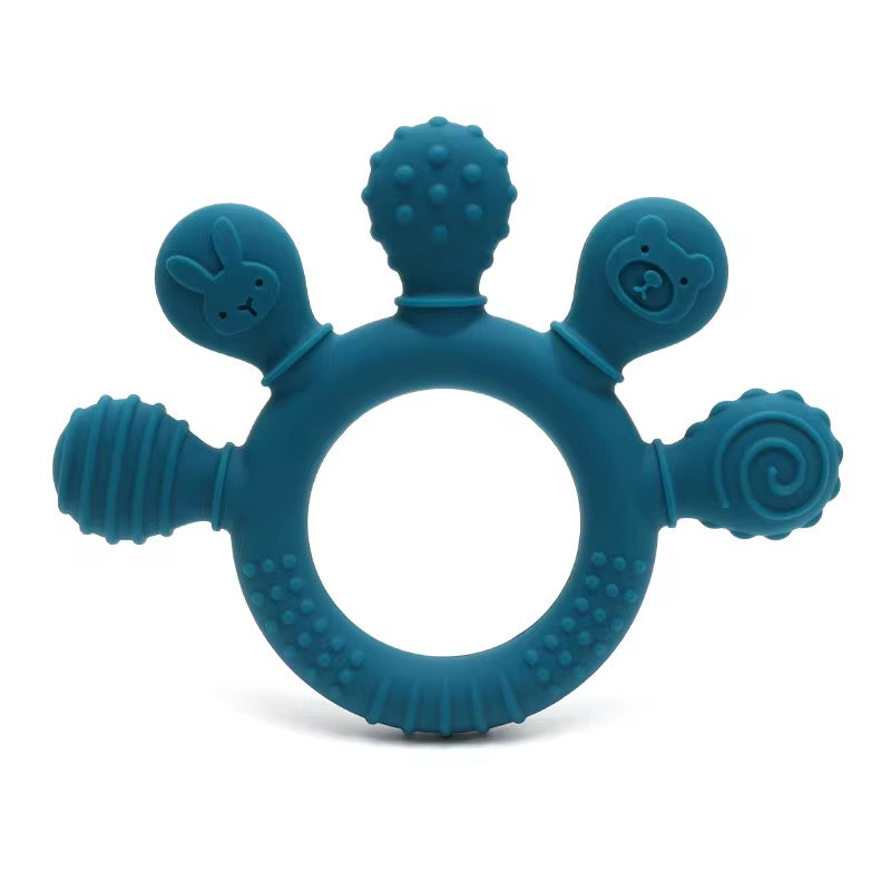 Palm Silicone Teether – Soft Grip Baby Teething Toy