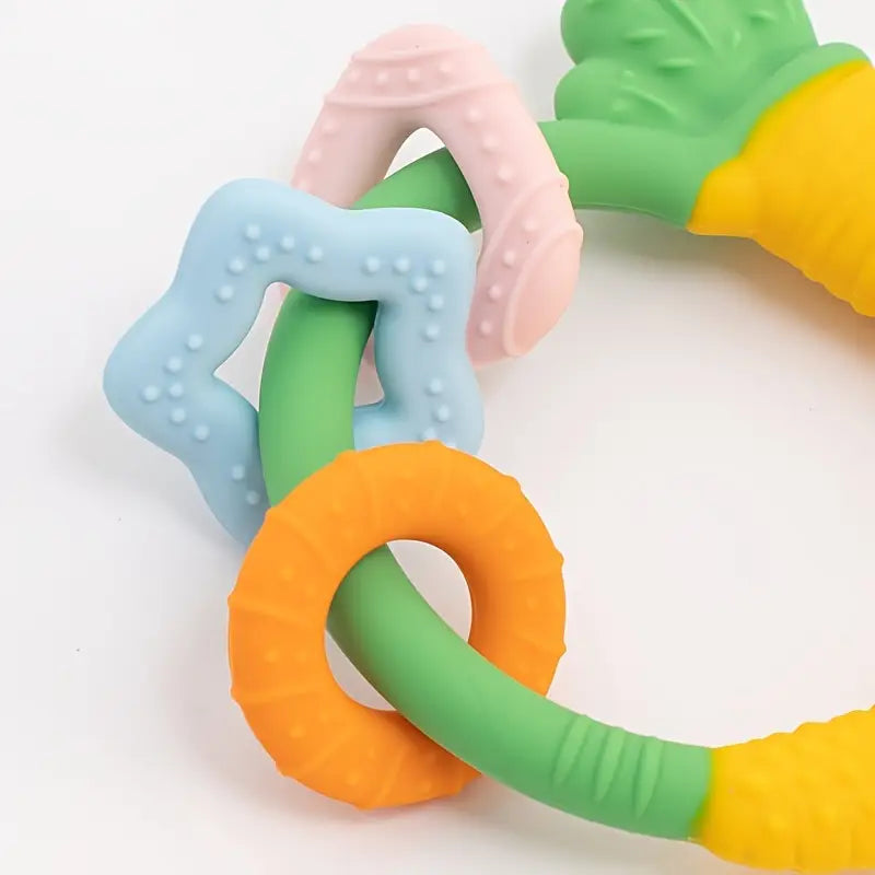 Carrot Ring Teether – Soft Silicone Baby Teething Toy
