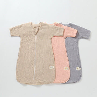 1.0 TOG Gauze Baby Sleeping Bag - 4-Layer Cotton Sleep Sack for Warm Weather (0-24 Months)