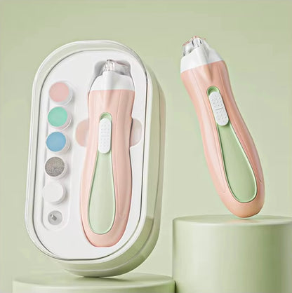 Electric Baby Nail Trimmer - Safe USB Rechargeable Nail File with LED Light (Newborn to Adult)