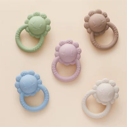 Silicone Rattle Teether – 2-in-1 Baby Teething Toy with Rattle