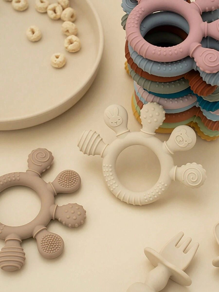 Palm Silicone Teether – Soft Grip Baby Teething Toy