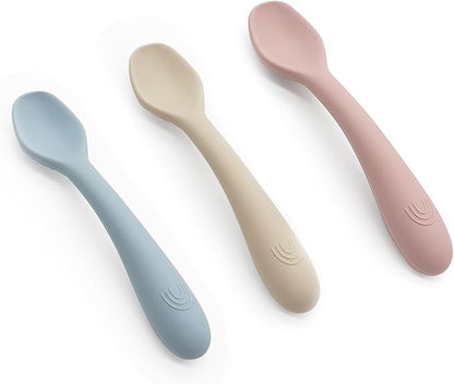 Zaira Silicone Baby Spoons - Soft-Tip First Feeding Spoons for Weaning (6+ Months)