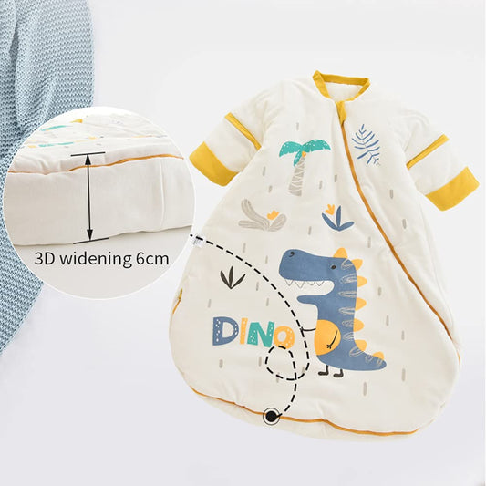 100% Cotton Long Sleeve Baby Sleeping Bag with detachable sleeves