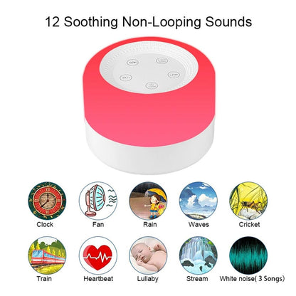 CalmPod White Noise Machine & RGB Night Light - 12 Soothing Sounds, Portable Baby Sleep Machine (5-10Hr Battery)