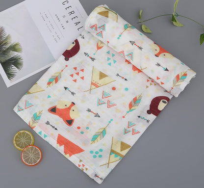 Soft Muslin Baby Swaddles - Extra Large 110x110cm Breathable Cotton