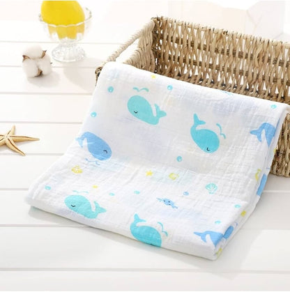 Soft Muslin Baby Swaddles - Extra Large 110x110cm Breathable Cotton