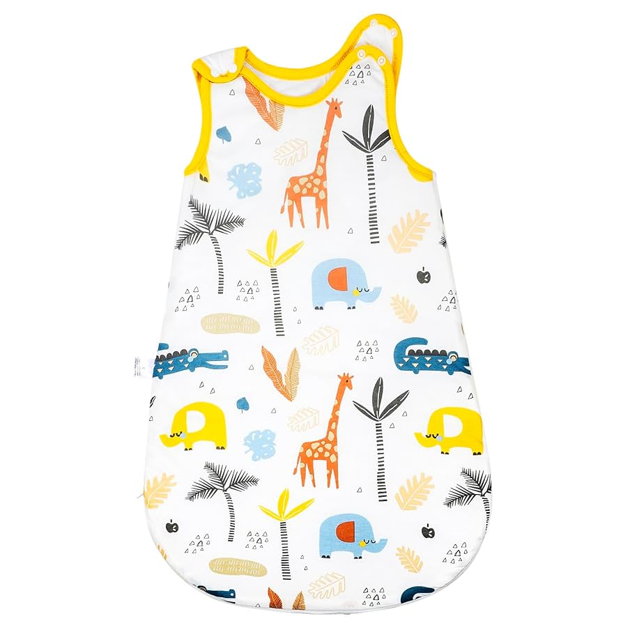 1.5 TOG Baby Sleeping Bag - All-Season Cotton Sleep Sack with 2-Way Zipper (0-24 Months)