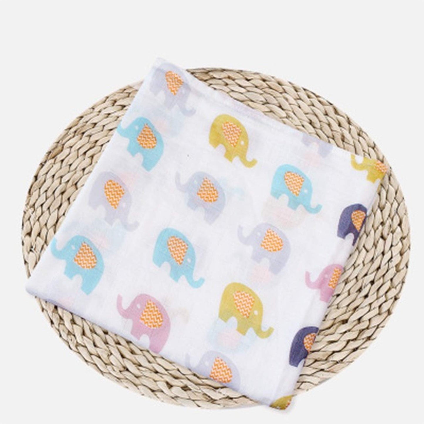 Soft Muslin Baby Swaddles - Extra Large 110x110cm Breathable Cotton