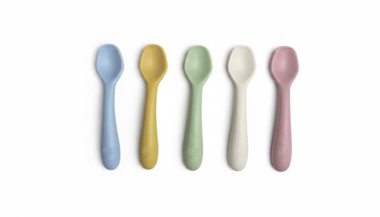 Zaira Silicone Baby Spoons - Soft-Tip First Feeding Spoons for Weaning (6+ Months)