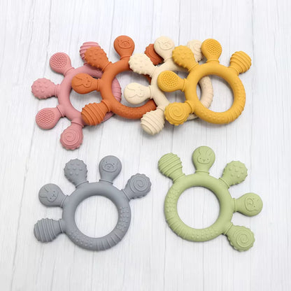 Palm Silicone Teether – Soft Grip Baby Teething Toy