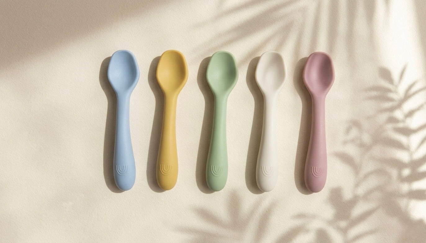 Zaira Silicone Baby Spoons - Soft-Tip First Feeding Spoons for Weaning (6+ Months)