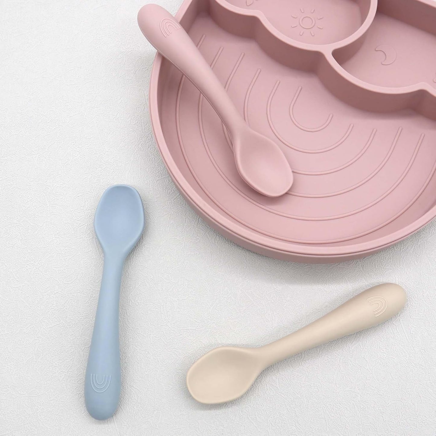Zaira Silicone Baby Spoons - Soft-Tip First Feeding Spoons for Weaning (6+ Months)