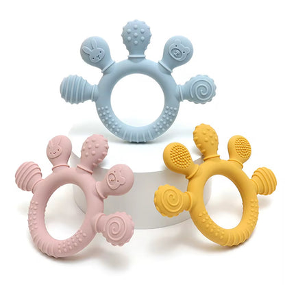 Palm Silicone Teether – Soft Grip Baby Teething Toy