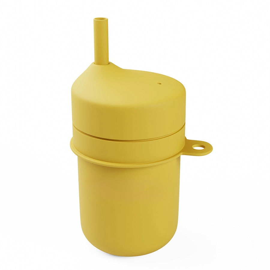 Baby Straw Training Cup - 160ml Soft Silicone Straw To-Go Cup, BPA-Free (6+ Months)