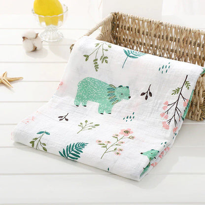 Soft Muslin Baby Swaddles - Extra Large 110x110cm Breathable Cotton