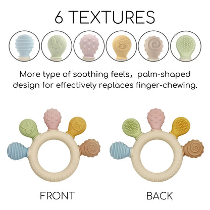 Palm Silicone Teether – Soft Grip Baby Teething Toy