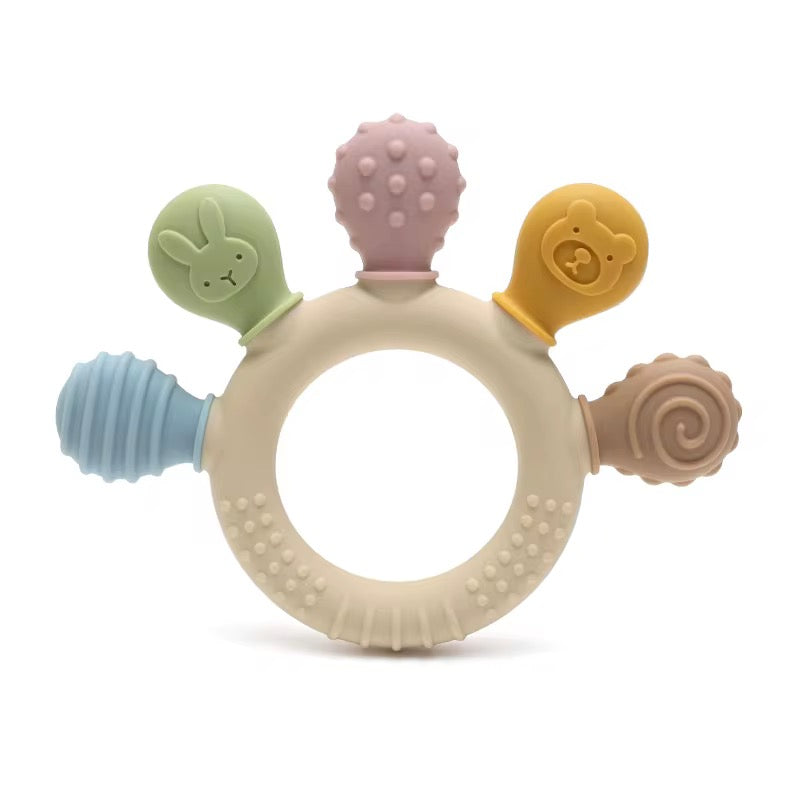 Palm Silicone Teether – Soft Grip Baby Teething Toy