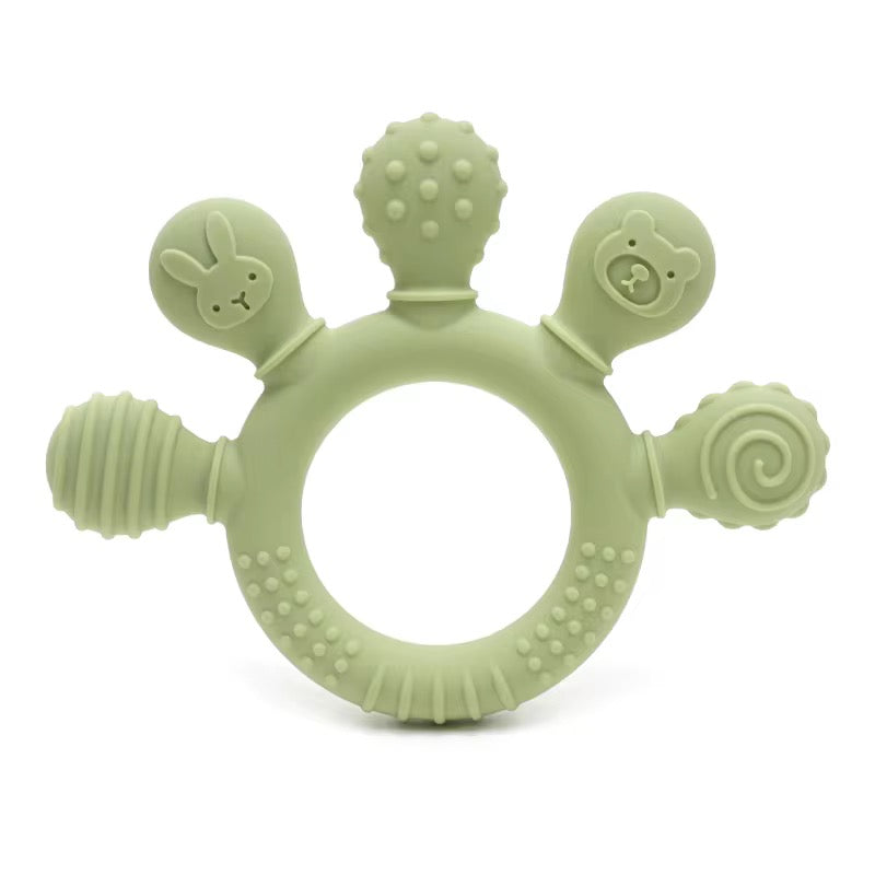 Palm Silicone Teether – Soft Grip Baby Teething Toy