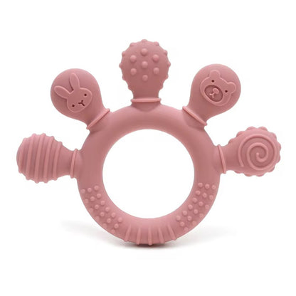 Palm Silicone Teether – Soft Grip Baby Teething Toy