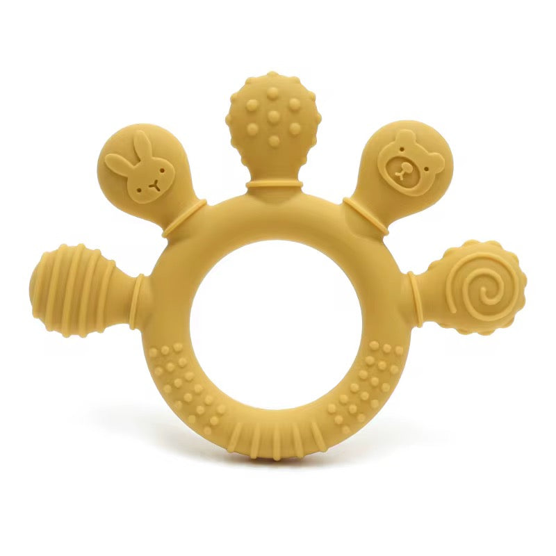 Palm Silicone Teether – Soft Grip Baby Teething Toy