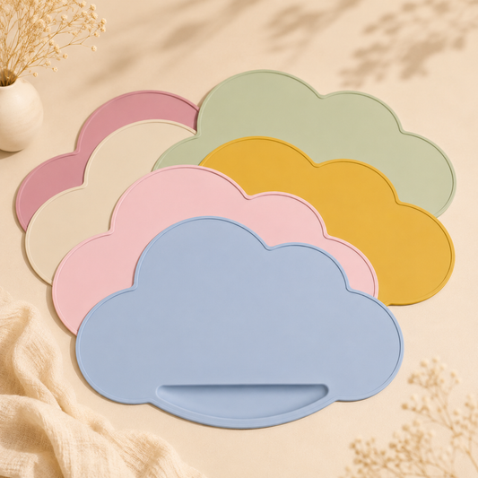 Silicone Baby Placemat with Food Catcher - Non-Slip, Waterproof & Dishwasher Safe (6+ Months)