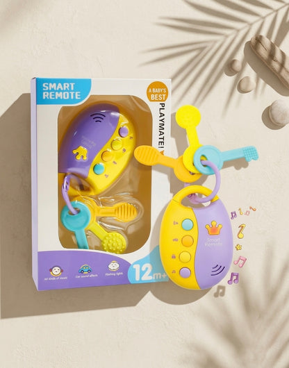 Car Key Teether Toy - Multi-Textured BPA-Free Baby Teething Keys with Remote Control (3+ Months)