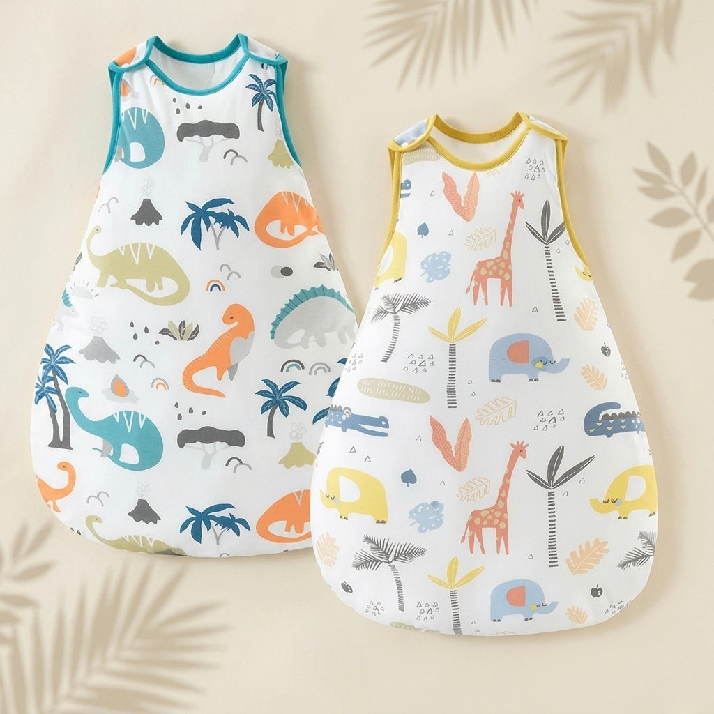 1.5 TOG Baby Sleeping Bag - All-Season Cotton Sleep Sack with 2-Way Zipper (0-24 Months)