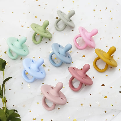 Silicone Pacifier - 100% Food-Grade Silicone, One-Piece BPA-Free Dummy (0-6M & 6-18M)