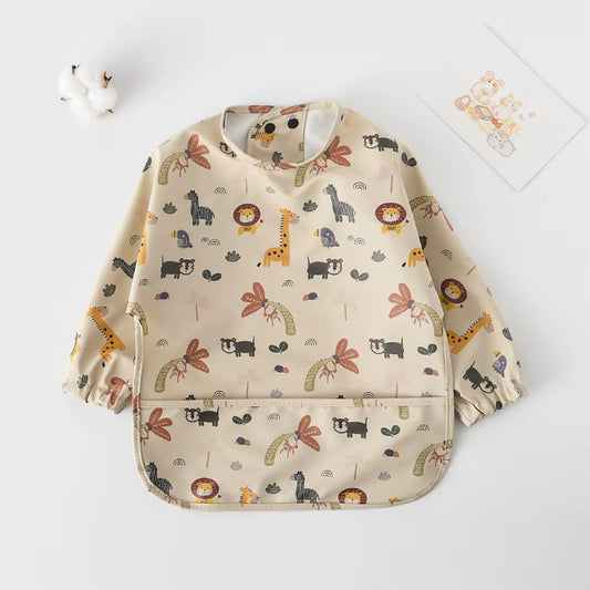 Long Sleeve Waterproof Full Coverage Baby Bib (0-6M & 7-12M)