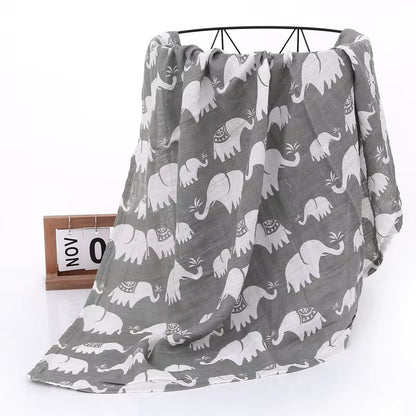 Soft Muslin Baby Swaddles - Extra Large 110x110cm Breathable Cotton